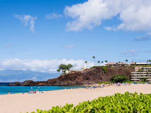 Kaanapali of Maui Hawaii in the morning