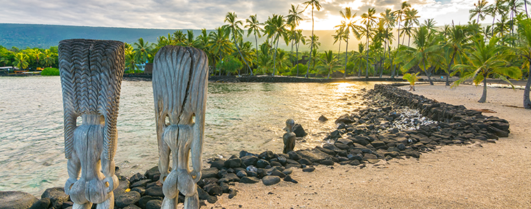 Ki'i in Pu'uhonua O Honaunau National Historical Park