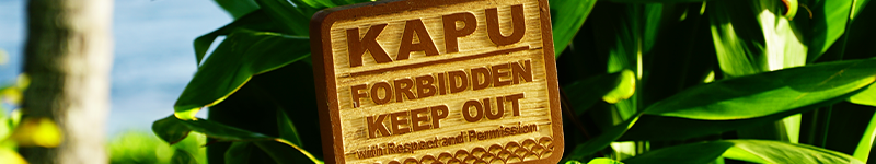 Kapu sign on yard