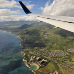 hawaii-01 view of hawaiin island from airplane