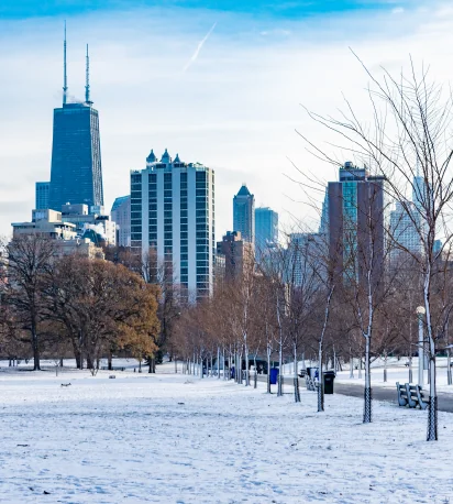 Chicago Illinois in winter